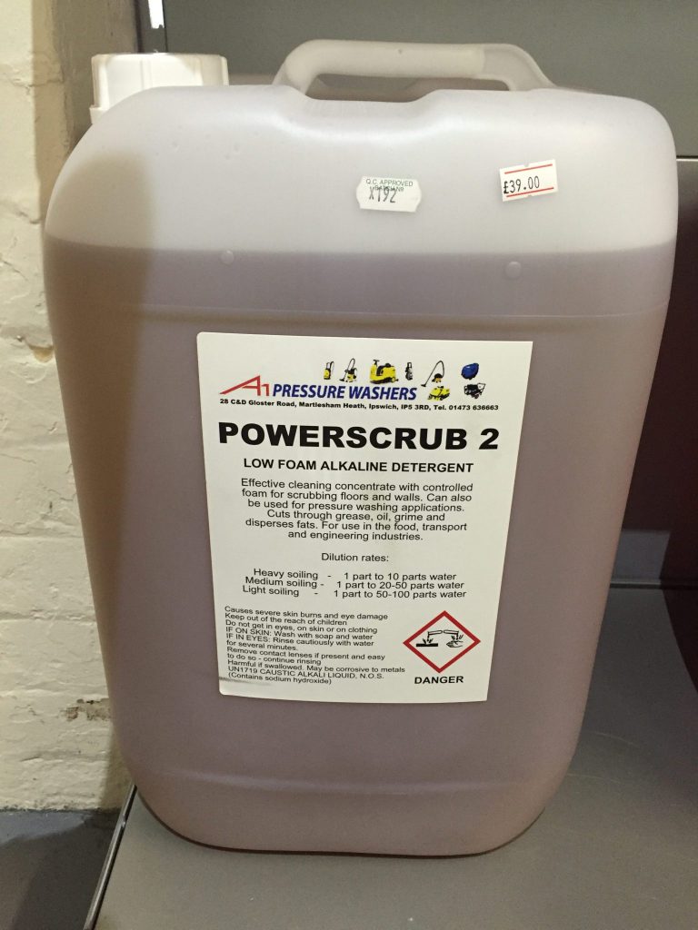 25 Litres Powerscrub 2 With Sanitiser A1 Pressure Washers